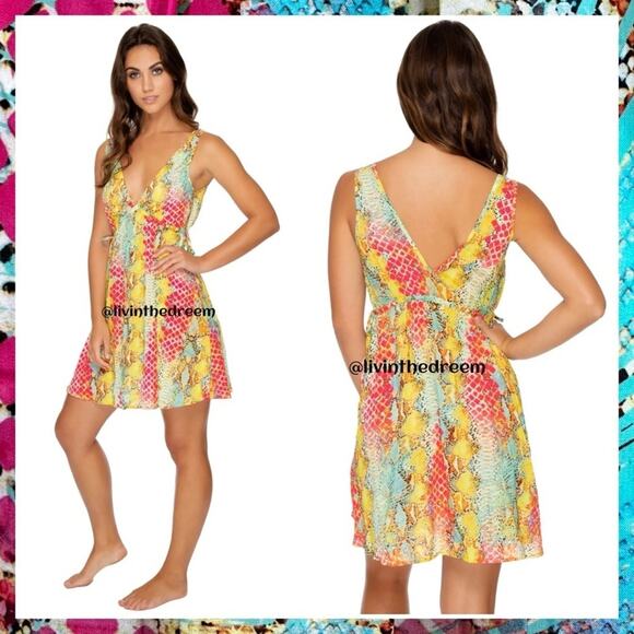 LULI FAMA SMOKE SHOW V Neck Short Dress $140.00 - Picture 2 of 11